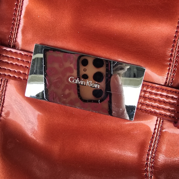 Calvin Klein Metalic Red Tote Bag - Picture 5 of 7